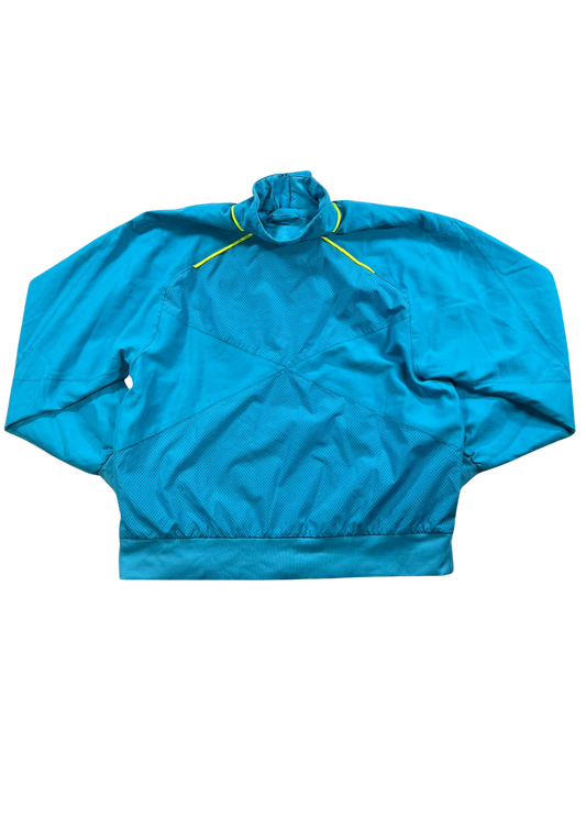 FC Barcelona Vintage Trackjacket Blauw/NeonGeel - Cropped XS