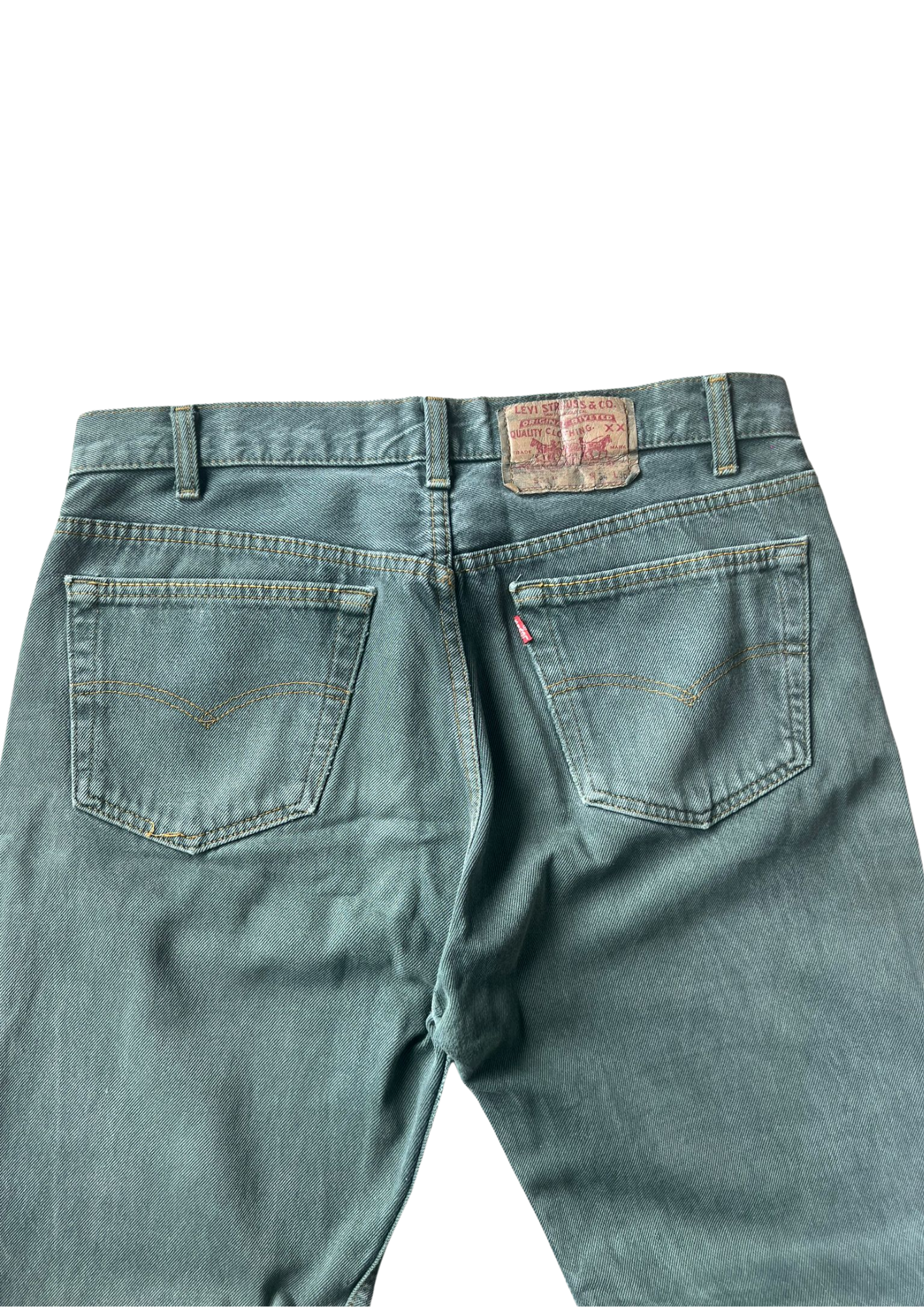 Levi's 501 Baggy Green Wash Vintage Jeans - S/M