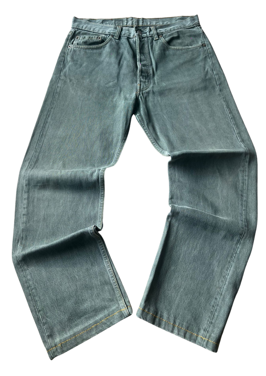 Levi's 501 Baggy Green Wash Vintage Jeans - S/M