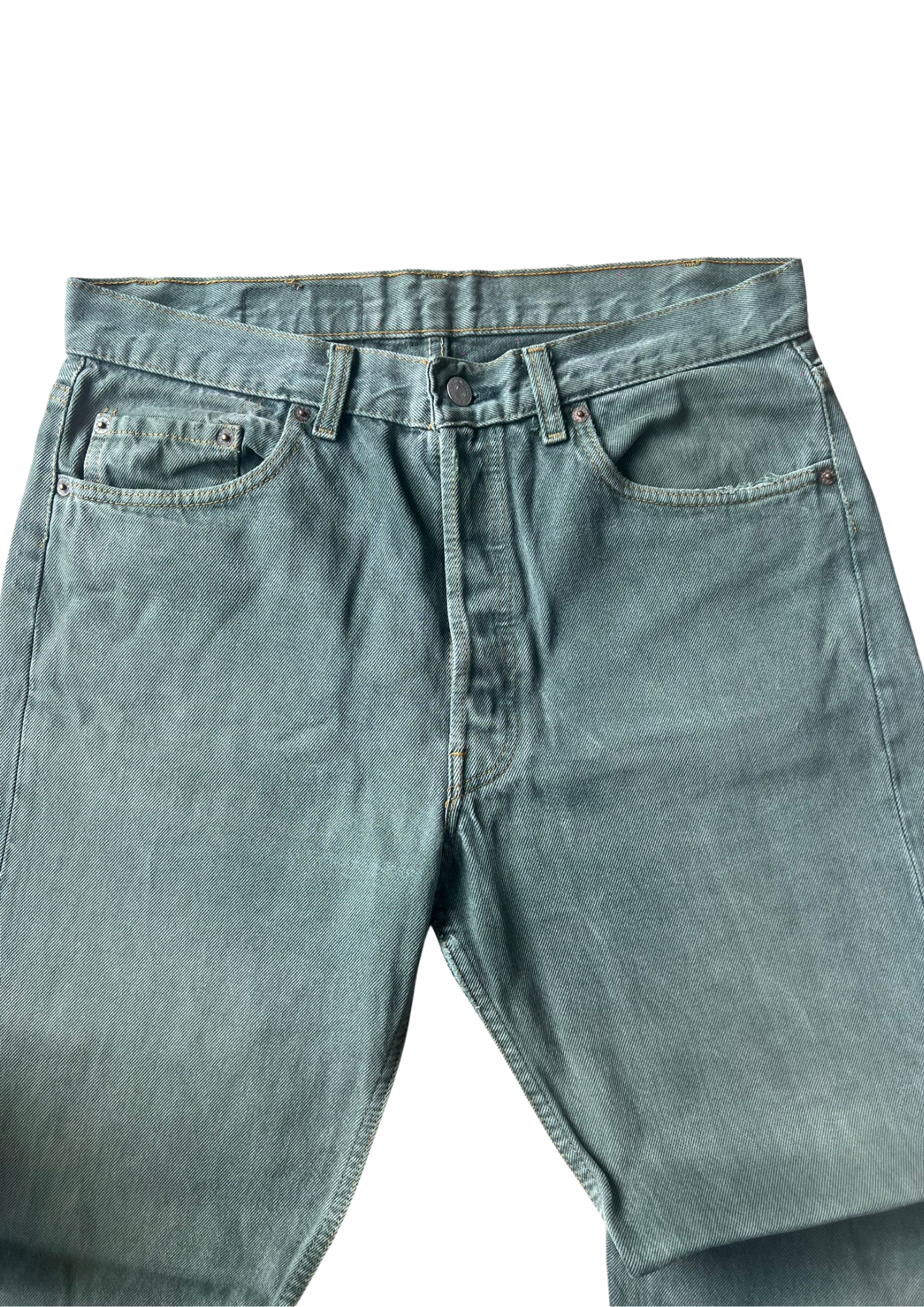 Levi's 501 Baggy Green Wash Vintage Jeans - S/M