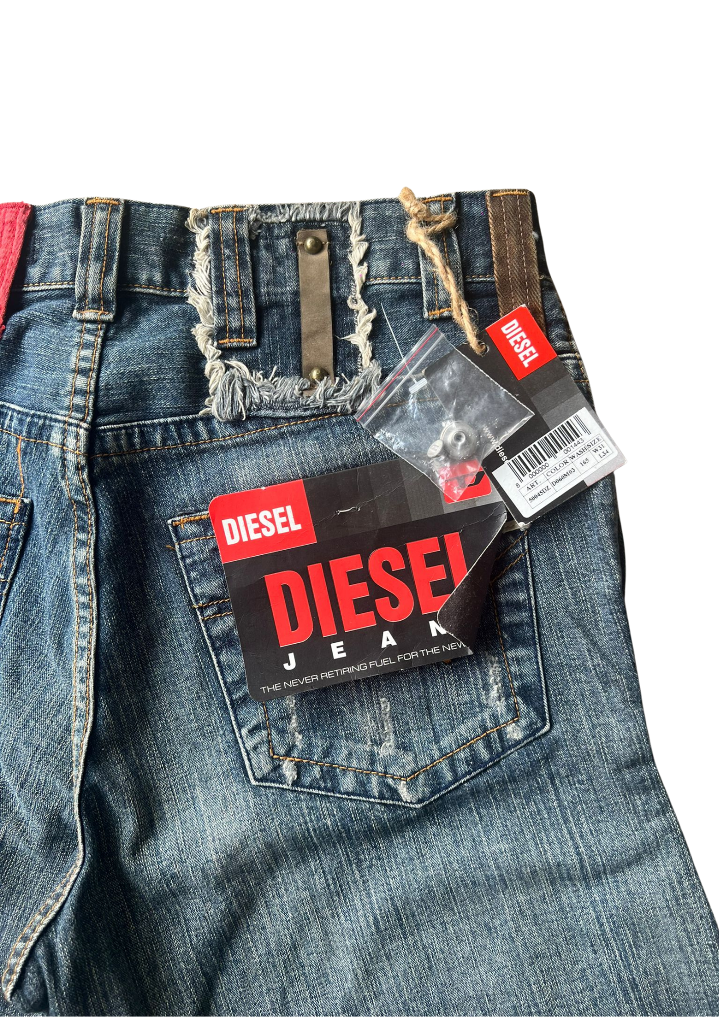 Diesel Vintage Wassing en Stitching NIEUW MET KAARTJE - Baggy M