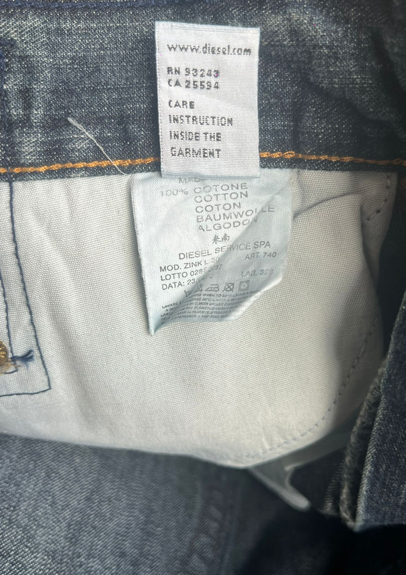Diesel Vintage Wassing en Stitching NIEUW MET KAARTJE - Baggy M