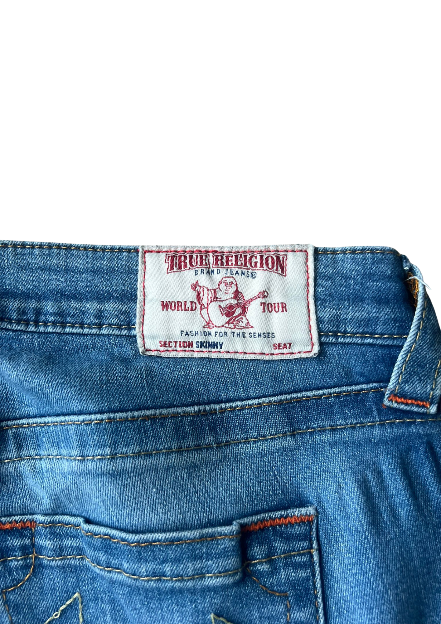 True Religion Vintage Jeans White&Red Label - Straight Leg S