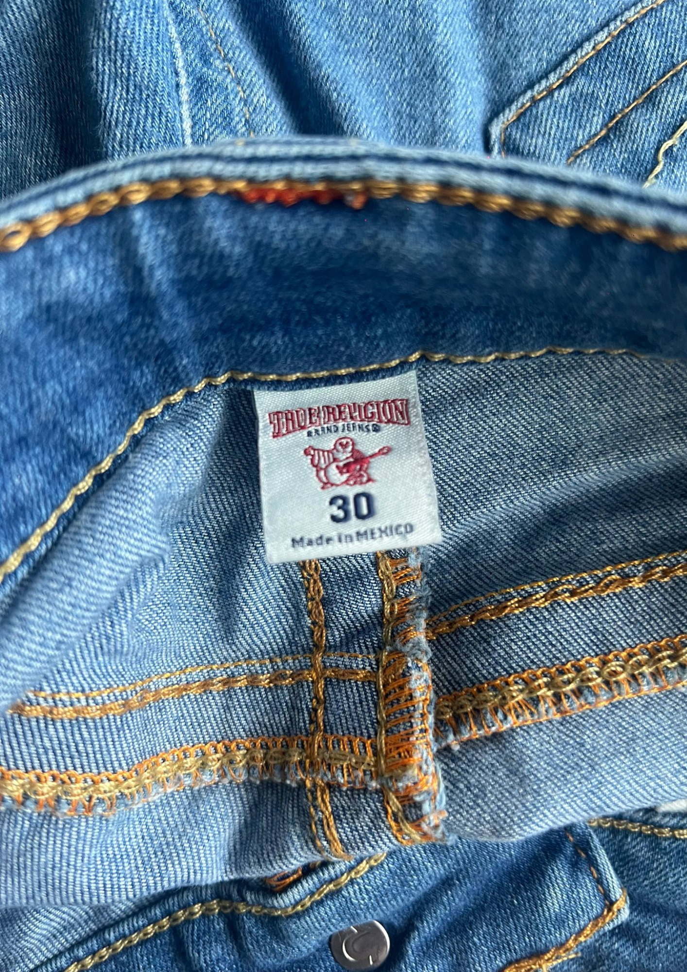 True Religion Vintage Jeans White&Red Label - Straight Leg S