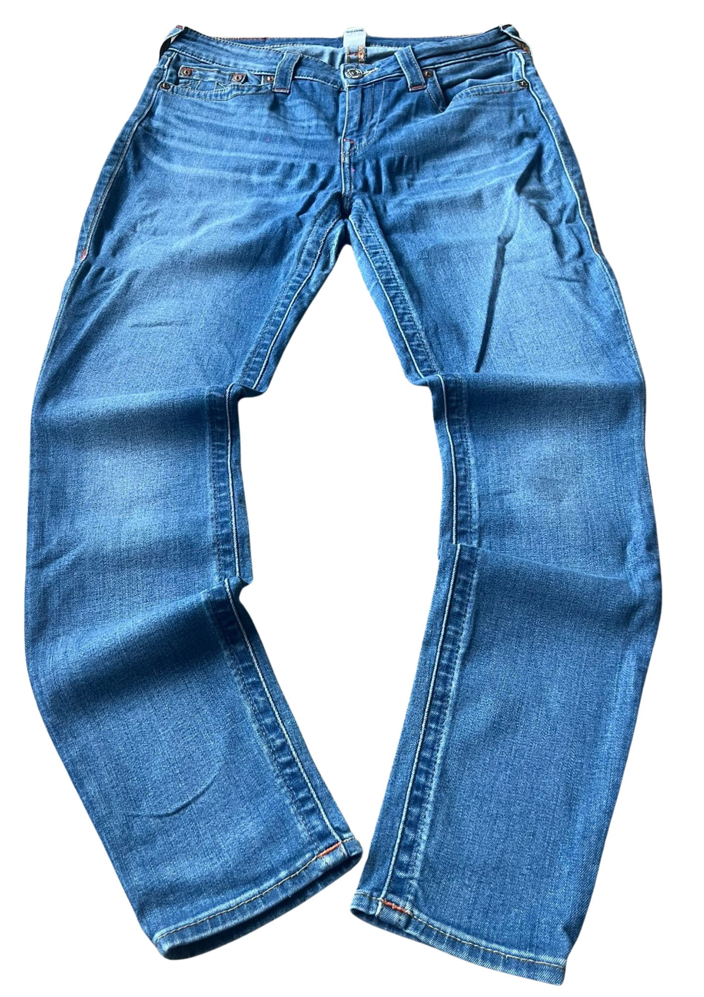True Religion Vintage Jeans White&Red Label - Straight Leg S