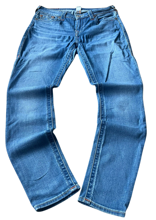 True Religion Vintage Jeans White&Red Label - Straight Leg S