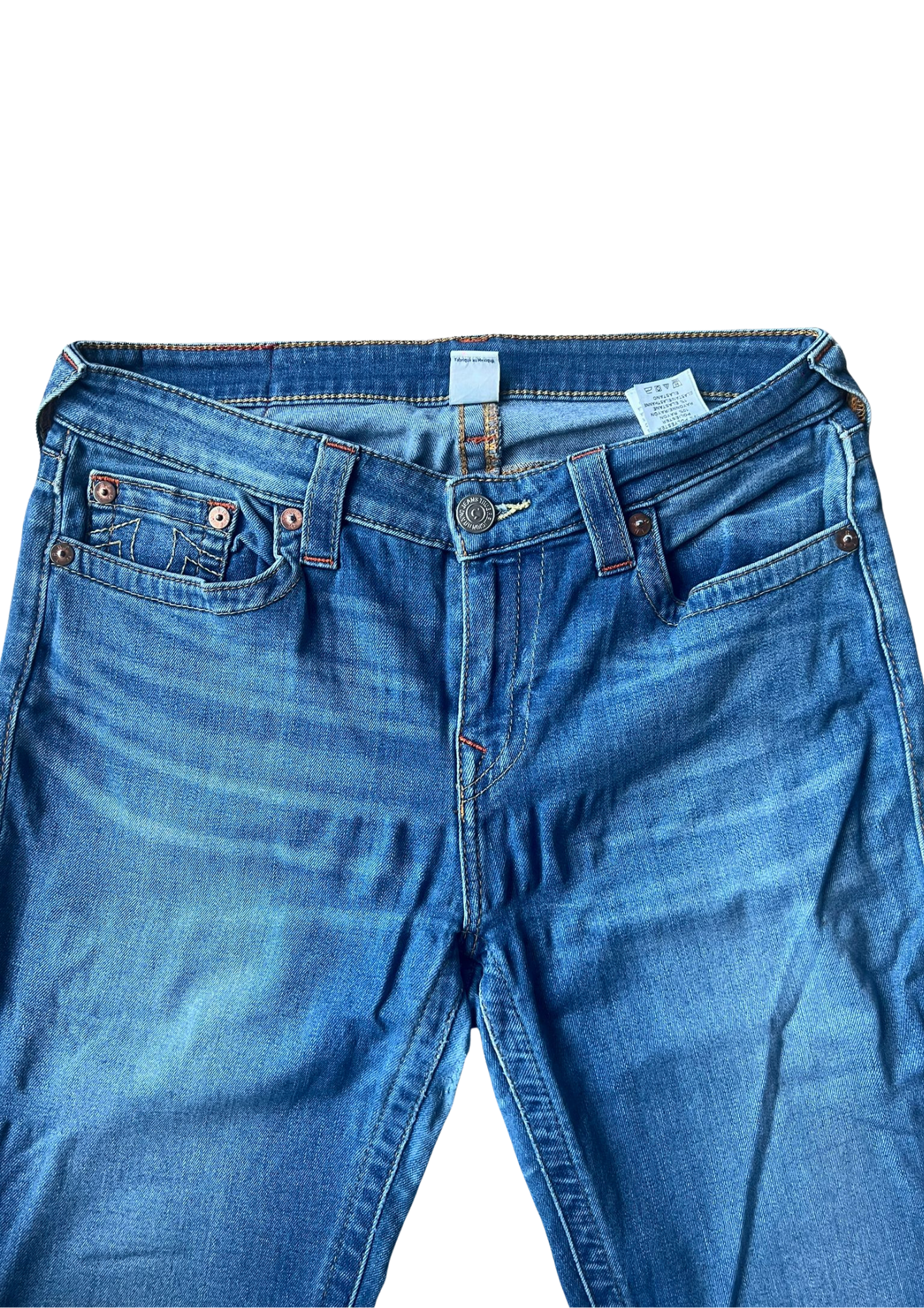 True Religion Vintage Jeans White&Red Label - Straight Leg S