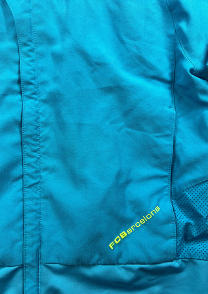 FC Barcelona Vintage Trackjacket Blauw/NeonGeel - Cropped XS