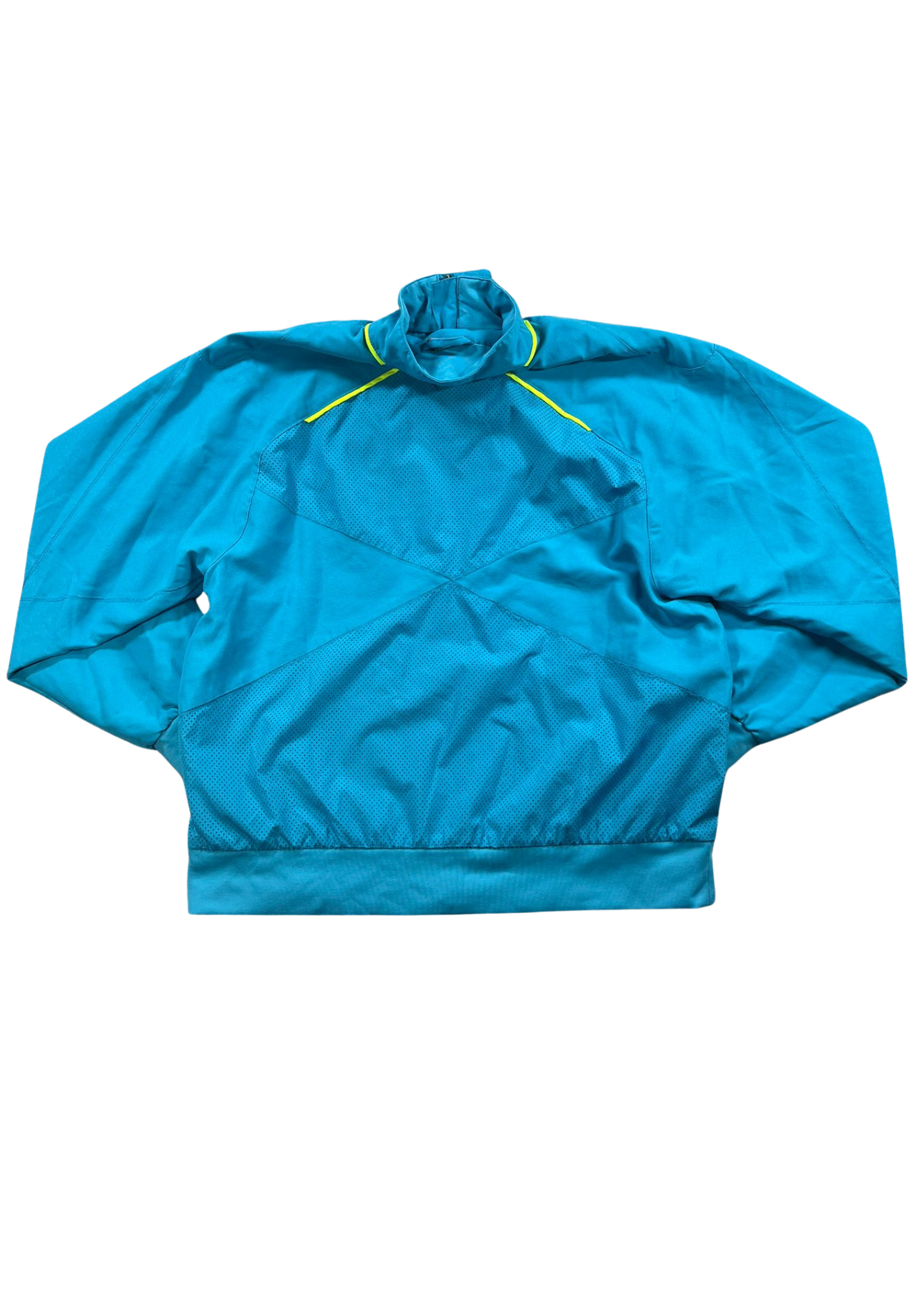FC Barcelona Vintage Trackjacket Blauw/NeonGeel - Cropped XS