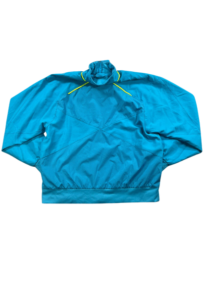 FC Barcelona Vintage Trackjacket Blauw/NeonGeel - Cropped XS