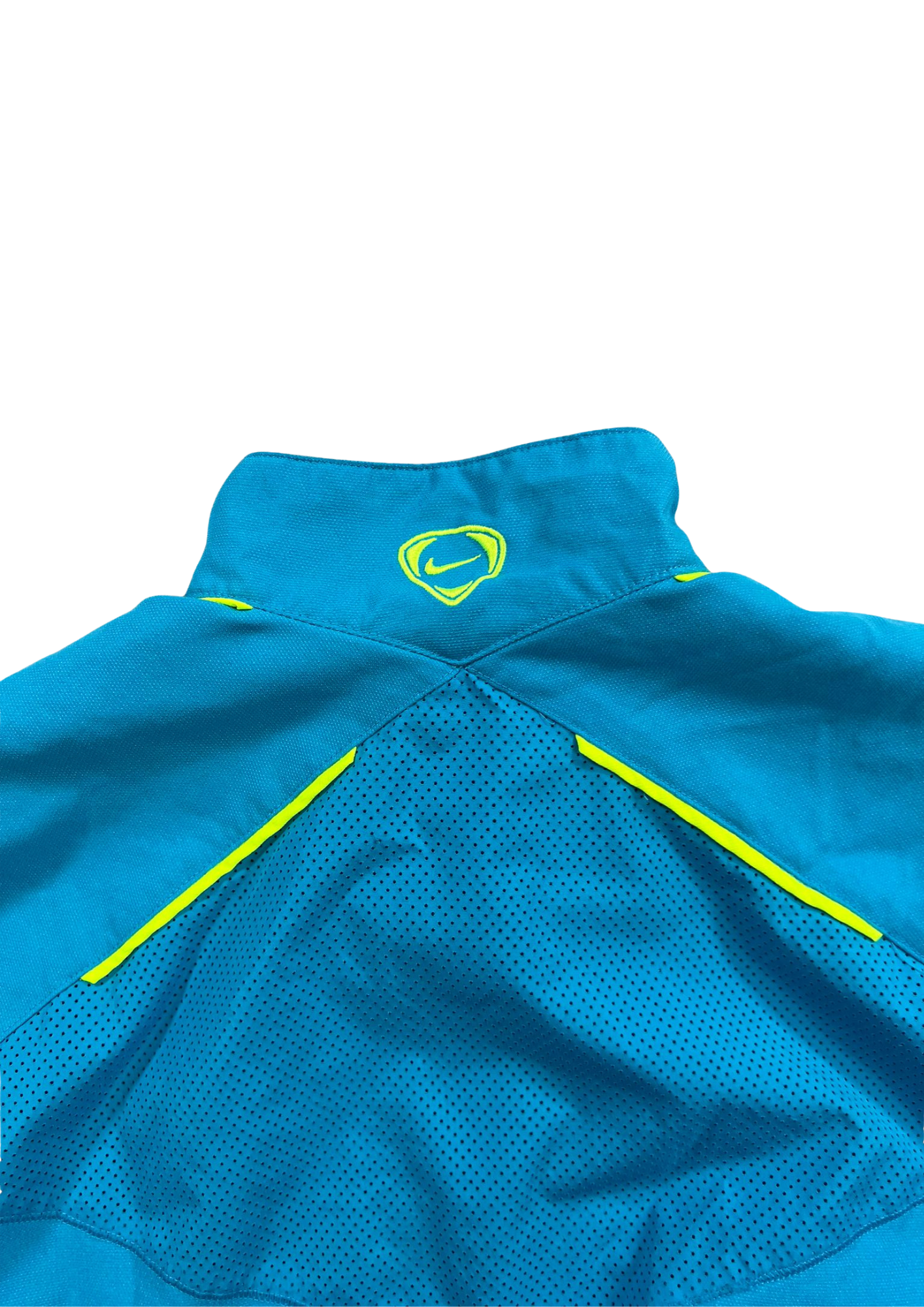 FC Barcelona Vintage Trackjacket Blauw/NeonGeel - Cropped XS