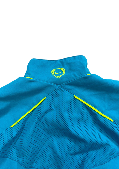 FC Barcelona Vintage Trackjacket Blauw/NeonGeel - Cropped XS