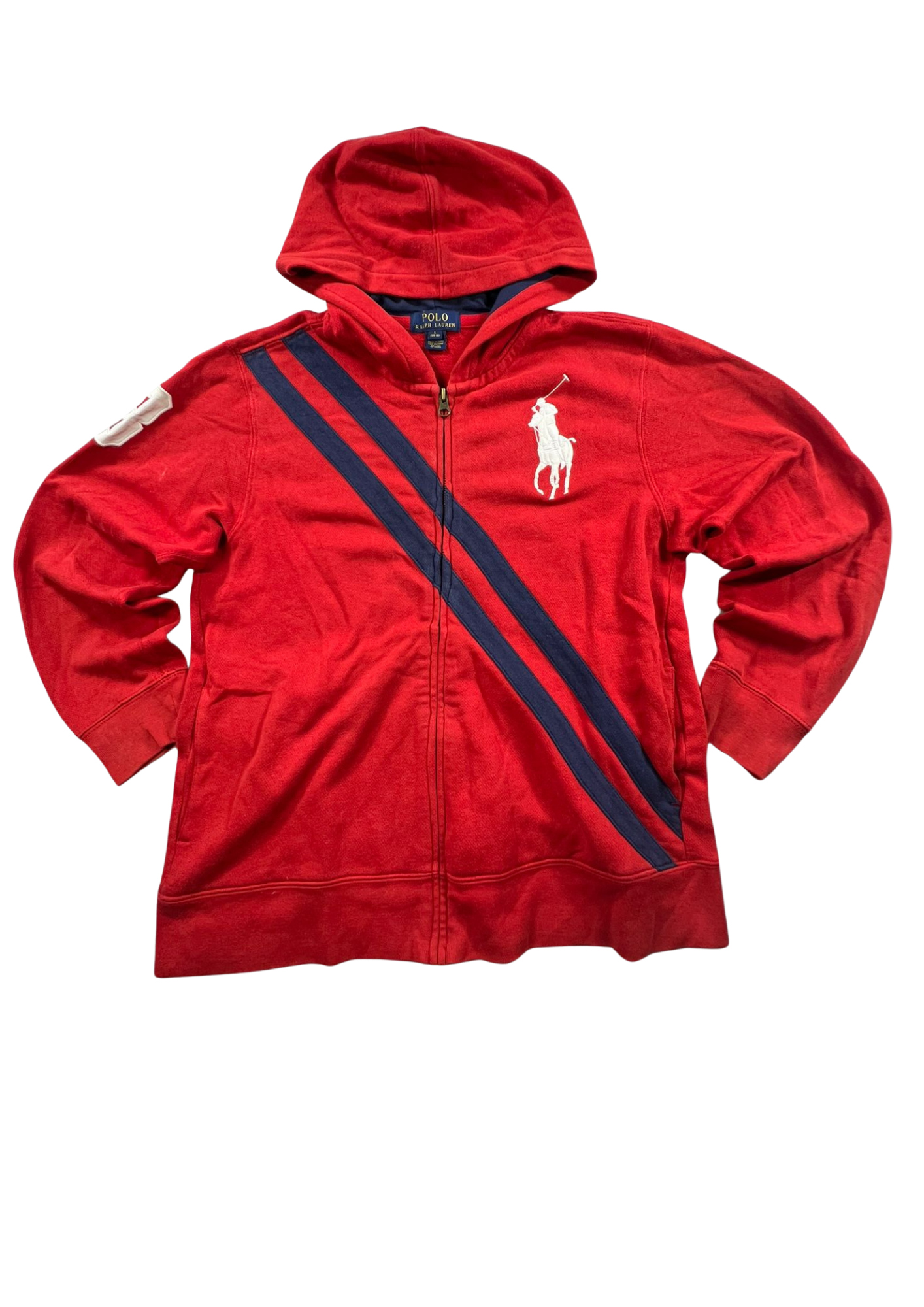 Ralph Lauren Jacket Red/Navy Blue - Cropped Fit S