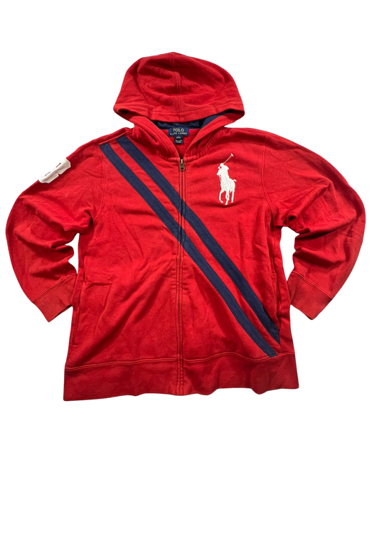 Ralph Lauren Jacket Red/Navy Blue - Cropped Fit S
