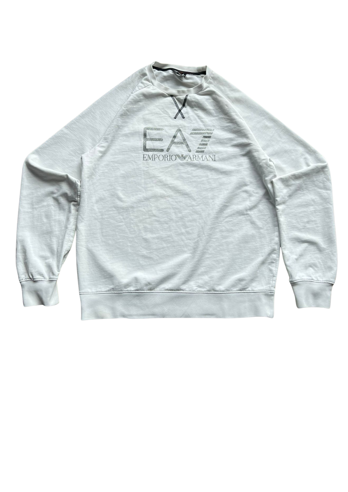 Armani EA7 Sweater Wit/Silver Vintage - S/M