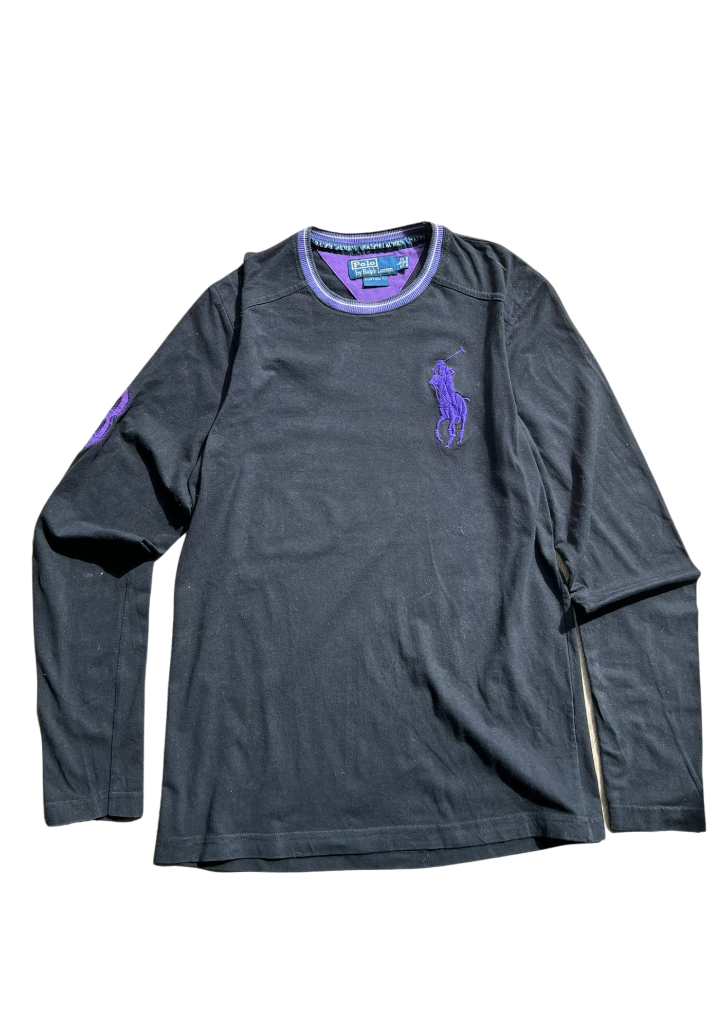 Ralph Lauren Longsleeve Vintage Black&Purple - M/L
