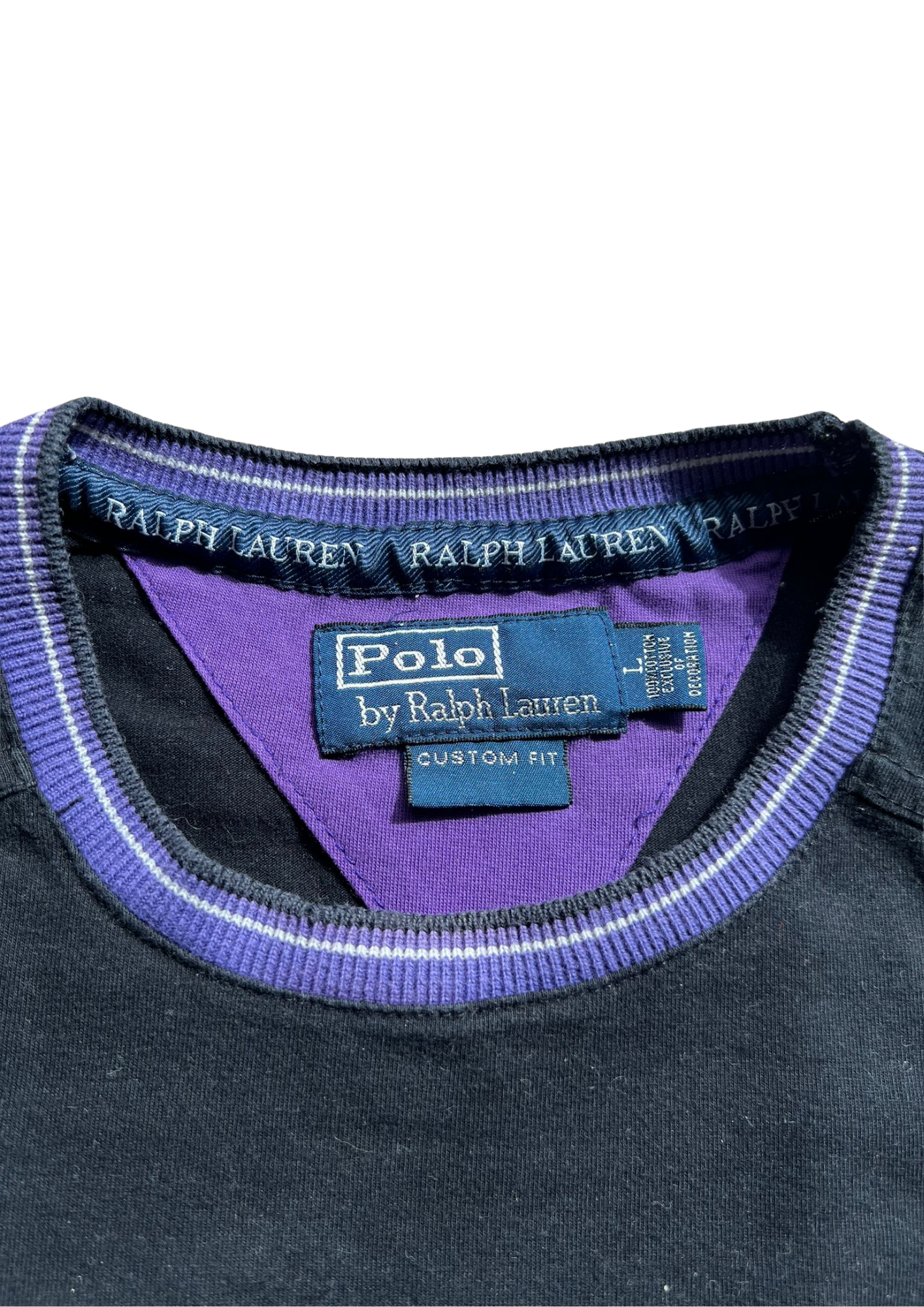 Ralph Lauren Longsleeve Vintage Black&Purple - M/L