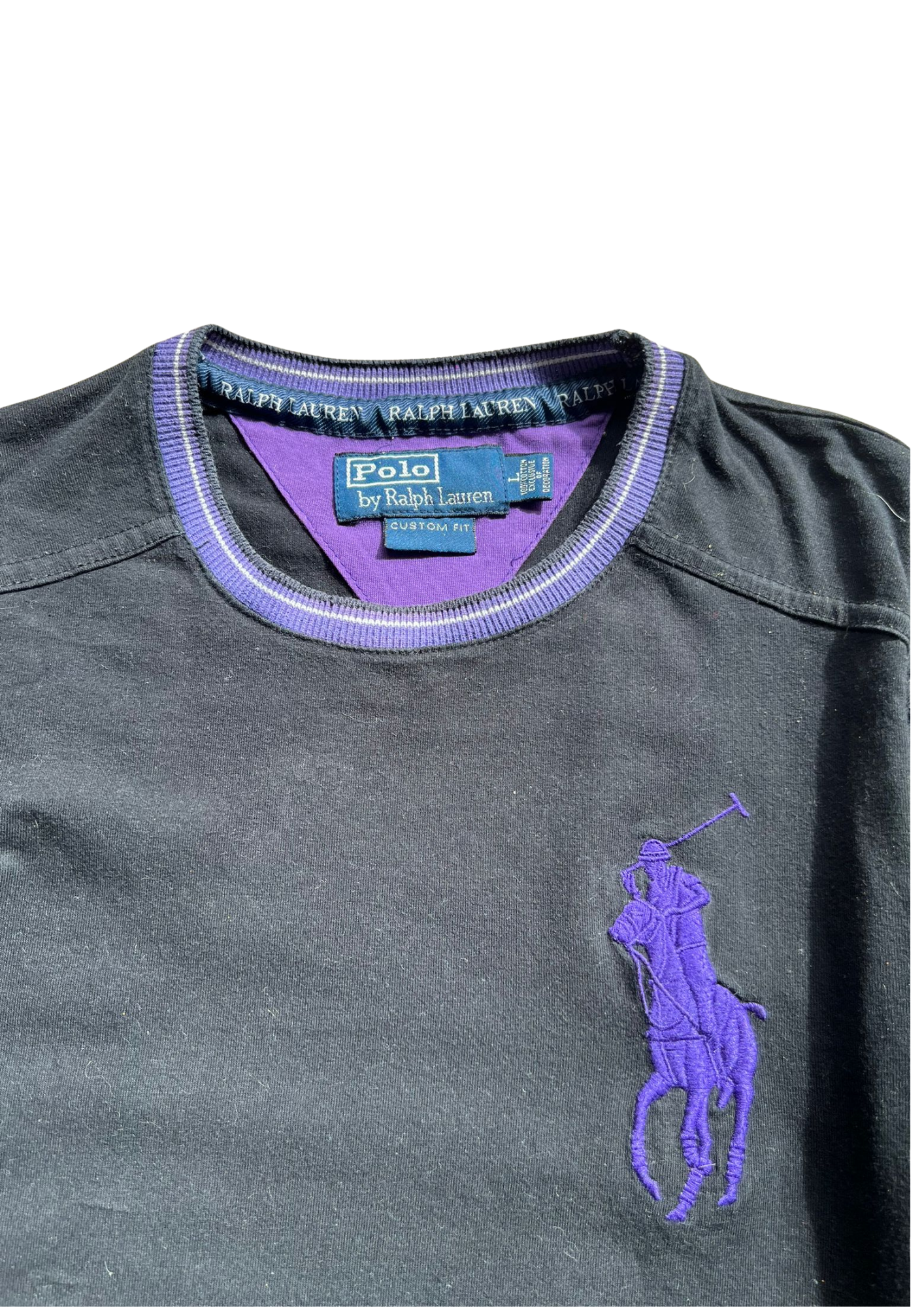 Ralph Lauren Longsleeve Vintage Black&Purple - M/L
