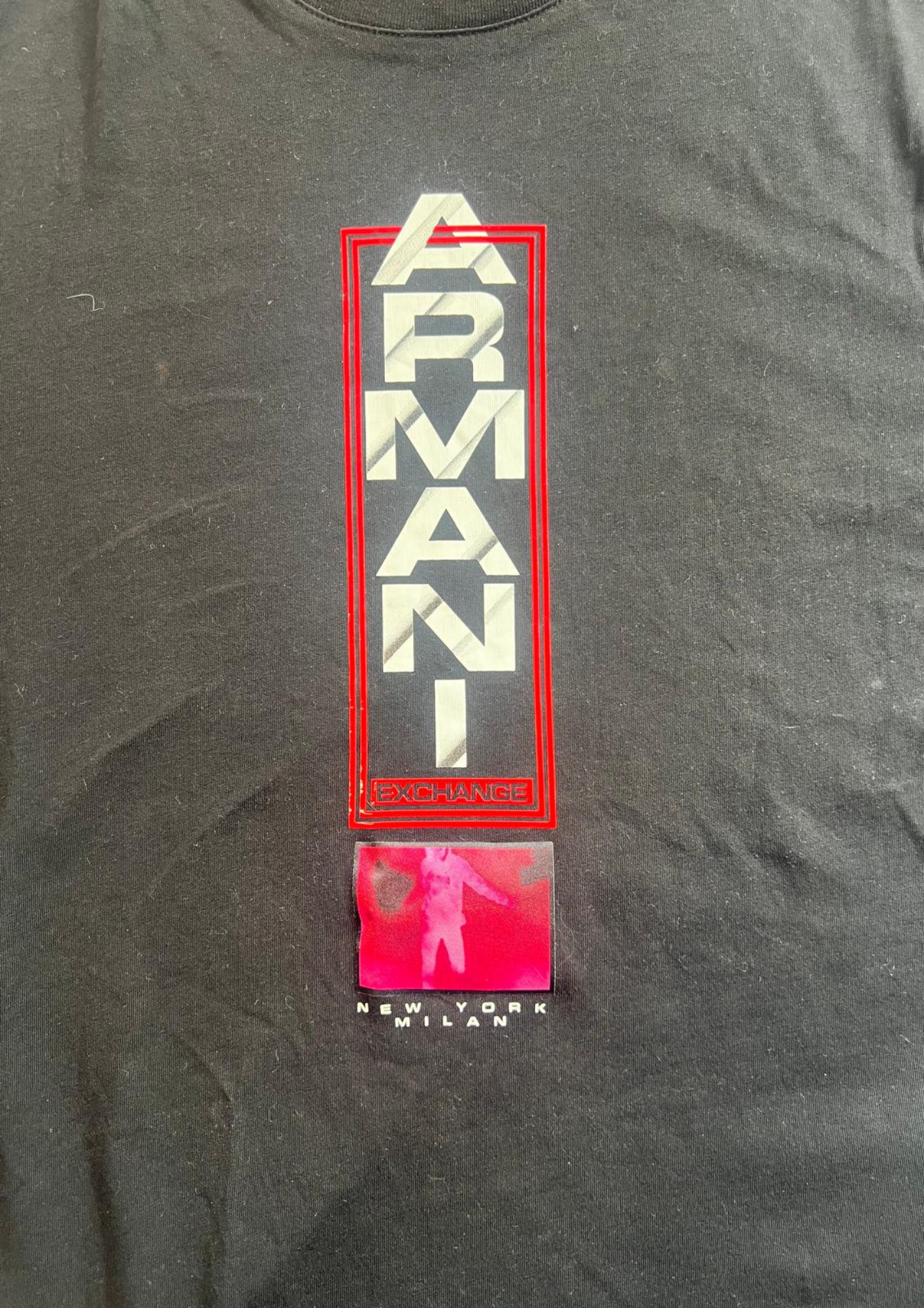 Armani Longsleeve Zwart/Rood Exchange Finish Vlag - S