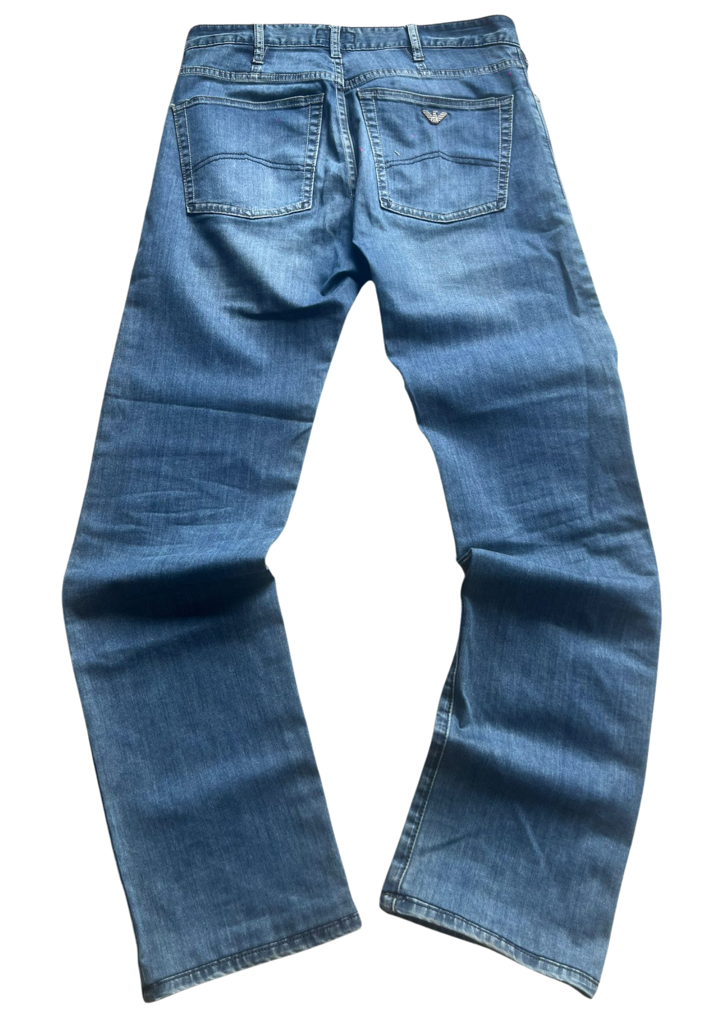 Armani Silver Metal Logo Vintage jeans - M