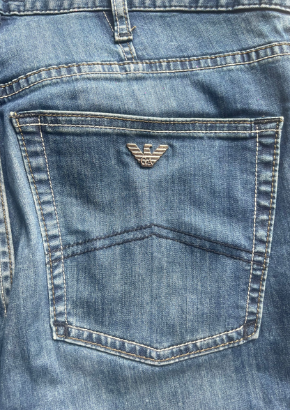 Armani Silver Metal Logo Vintage jeans - M