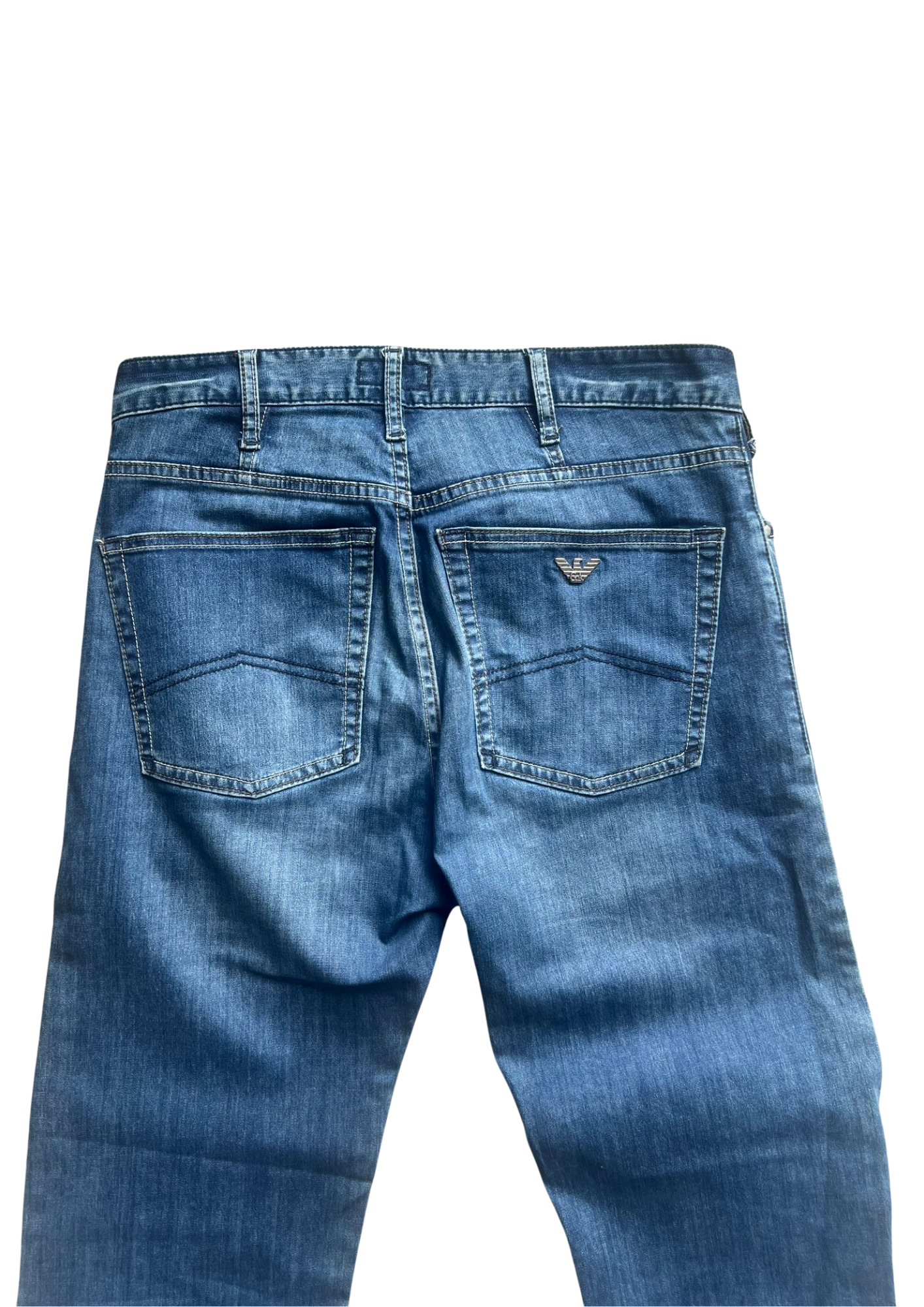 Armani Silver Metal Logo Vintage jeans - M