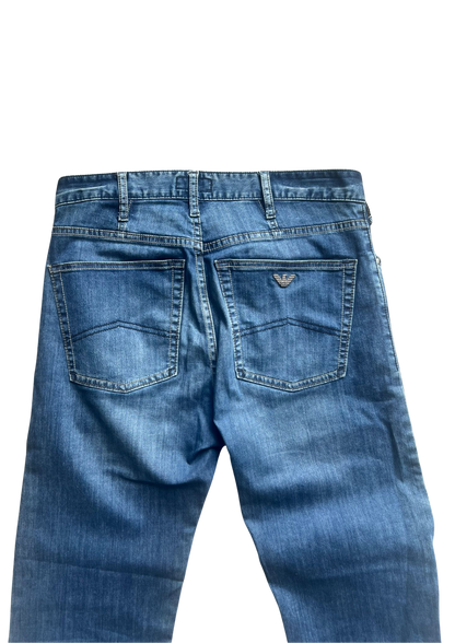Armani Silver Metal Logo Vintage jeans - M