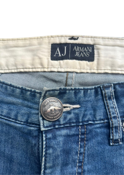 Armani Silver Metal Logo Vintage jeans - M