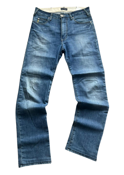 Armani Silver Metal Logo Vintage jeans - M