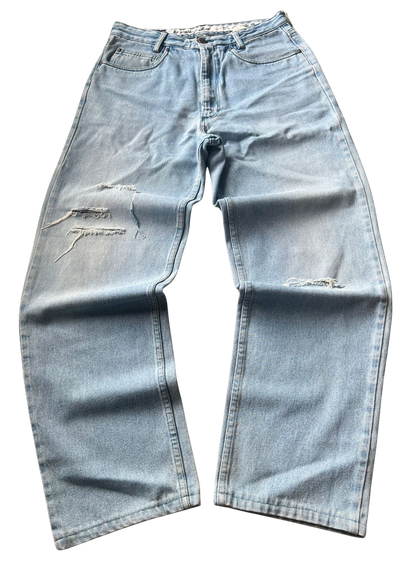 Burberry Green Logo Vintage Jeans - Baggy S