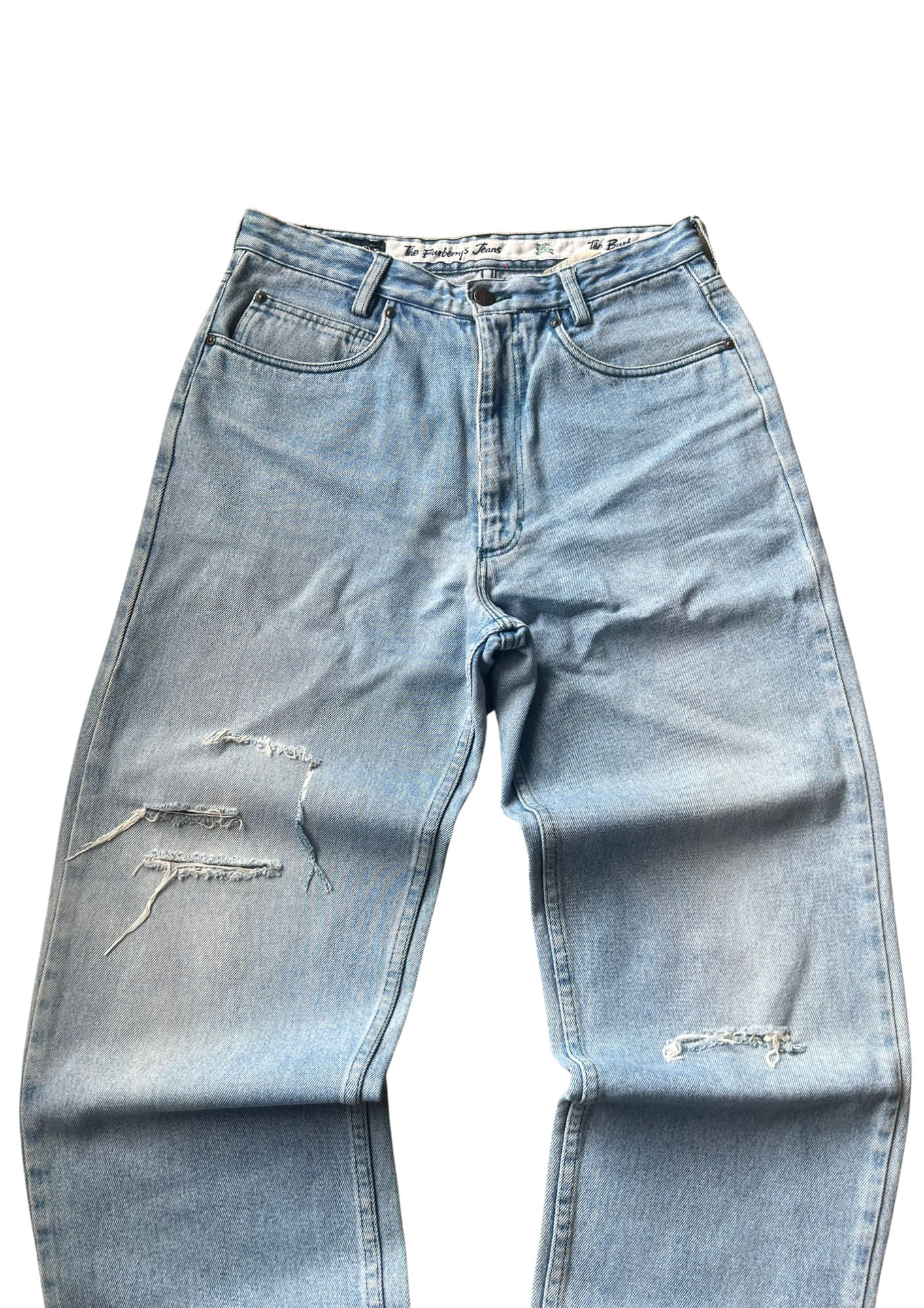 Burberry Green Logo Vintage Jeans - Baggy S