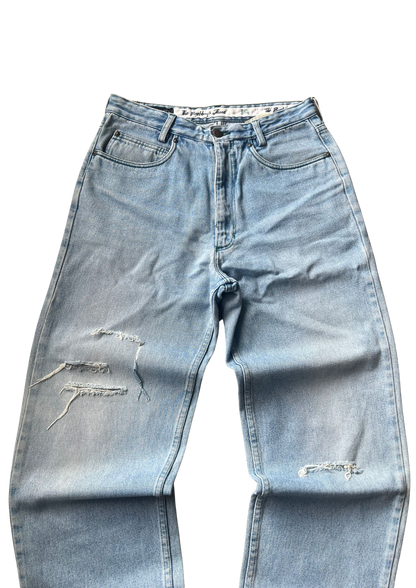 Burberry Green Logo Vintage Jeans - Baggy S