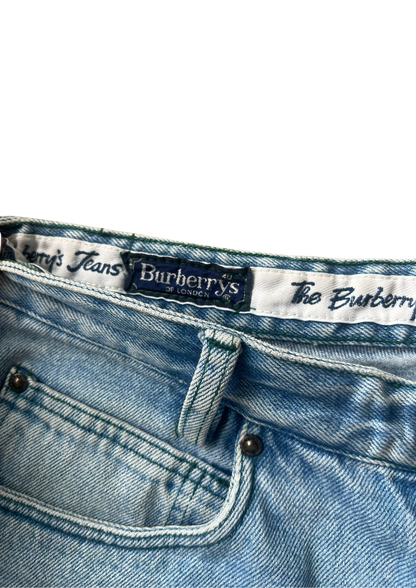 Burberry Green Logo Vintage Jeans - Baggy S