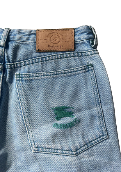 Burberry Green Logo Vintage Jeans - Baggy S