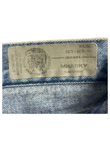 Rare Diesel Denim Jeans Printed Vintage - Maat 36/M - Baggy Fit